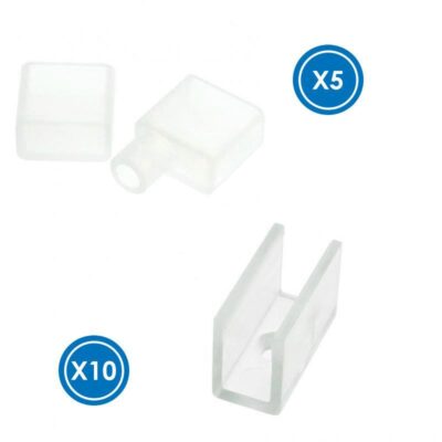 Pack Bouchons et clips pour Cache Néon LM3983 - Ledme - LM3993