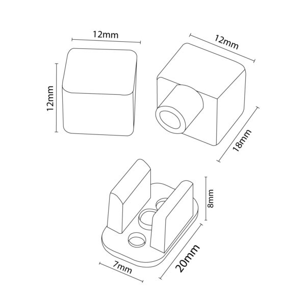 Pack Bouchons et agrafes pour recouvrement Néon LM3985 - Ledme - LM3994 – Image 2