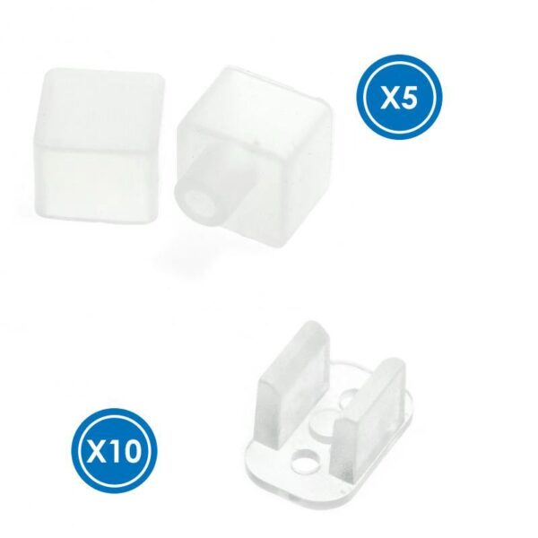 Pack Bouchons et agrafes pour recouvrement Néon LM3985 - Ledme - LM3994