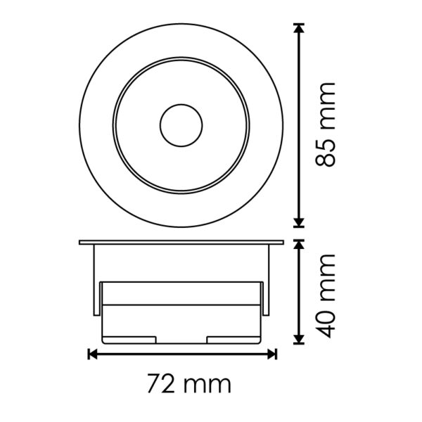 Foco Downlight Led Route 7W Ip54 6000K - Ledme - LM4281 – Image 2