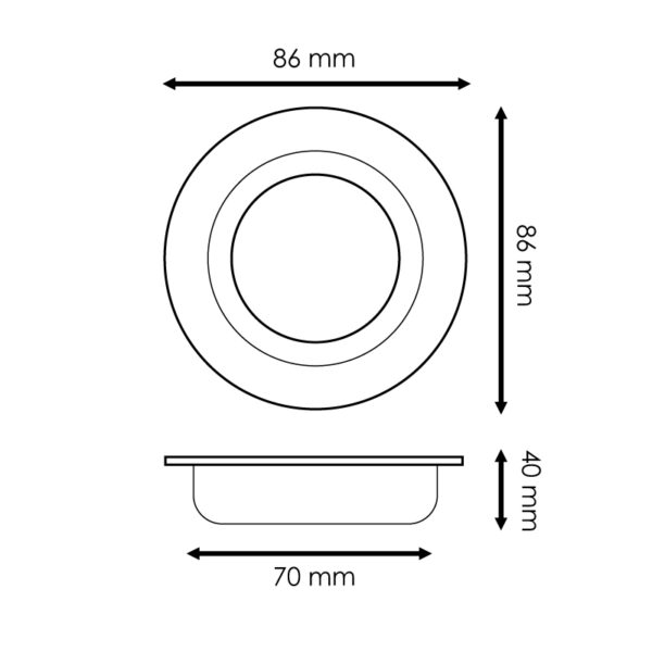 Bague pour module/GU10/MR16 - Maka - Ledme - LM4330 – Image 2