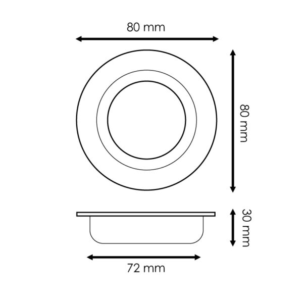 Bague pour module/GU10/MR16 - Lani - Ledme - LM4331 – Image 2