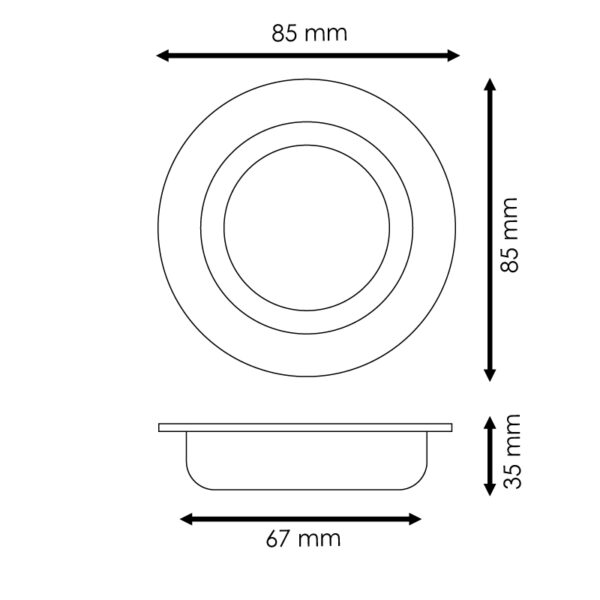 Série Infinity à anneau fixe rond noir pour Gu10/MR16 - Ledme - LM4339 – Image 2