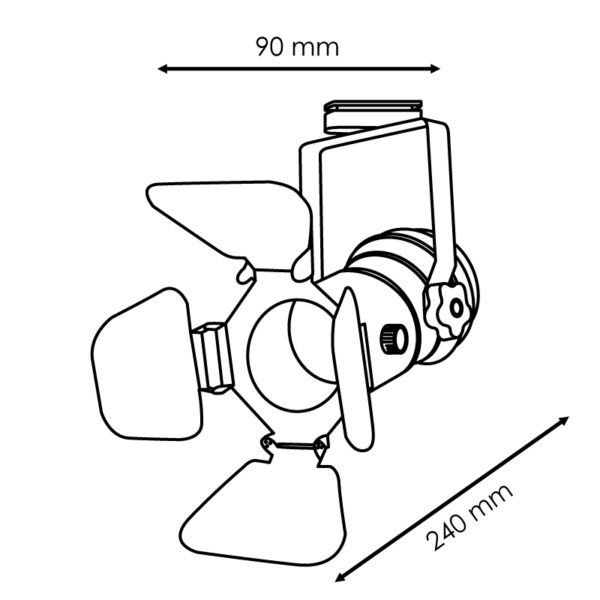 Spot douille GU10 pour rail Movie Monophasé - Ledme - LM4342 – Image 2