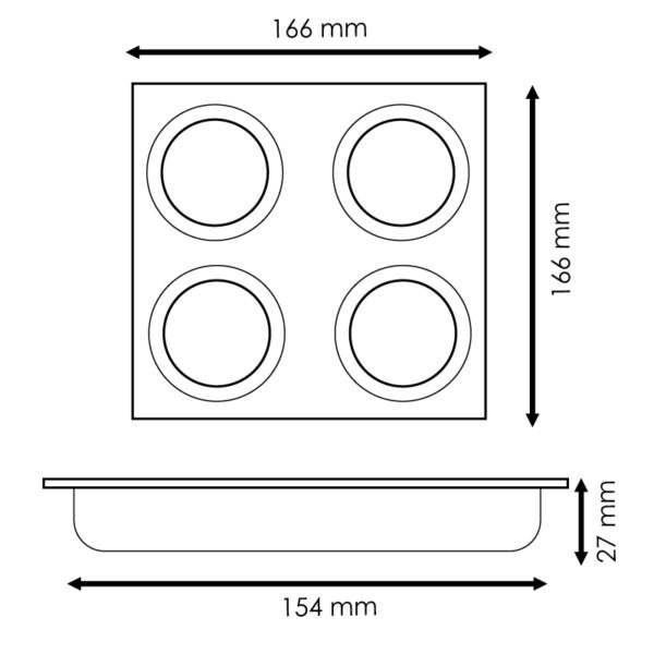 Anneau encastrable 4L pour module Cobfix 10W - Ledme - LM4364 – Image 2