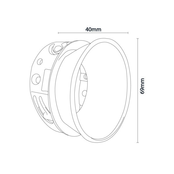 Bague de finition Cobfix Module 10W Noir - Ledme - LM4383 – Image 2