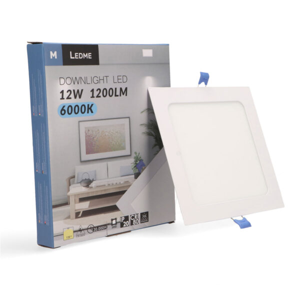 Panneau LED Carré Série Slim 12W 6000K - Ledme - LM5226 – Image 3