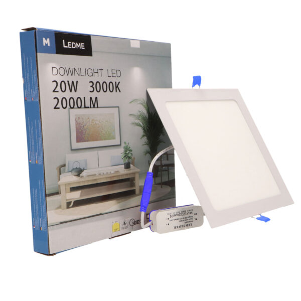 Panneau LED Carré Série Slim 20W 6000K - Ledme - LM5229 – Image 3