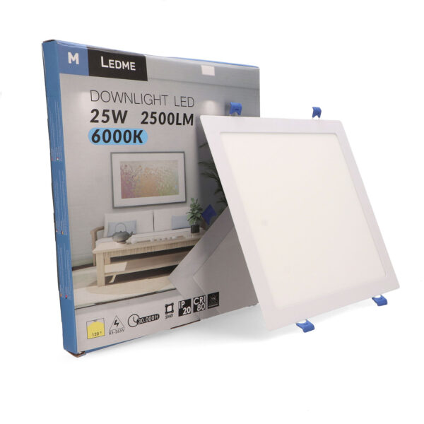 Panneau LED Carré Série Slim 25W 6000K - Ledme - LM5232 – Image 3
