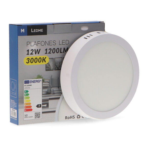 Panneau de Surface Circulaire Série Slim 12W 6000K - Ledme - LM5240 – Image 3