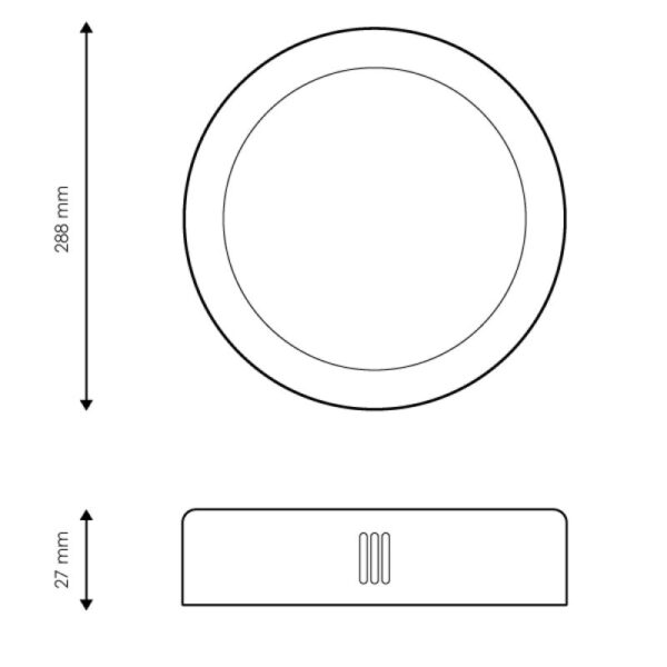Panneau Circulaire en Surface Nickel 25W CCT - Ledme - LM5546 – Image 2