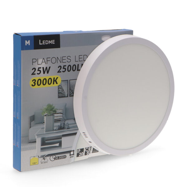Panneau de Surface Circulaire Série Slim 25W 6000K - Ledme - LM5246 – Image 3