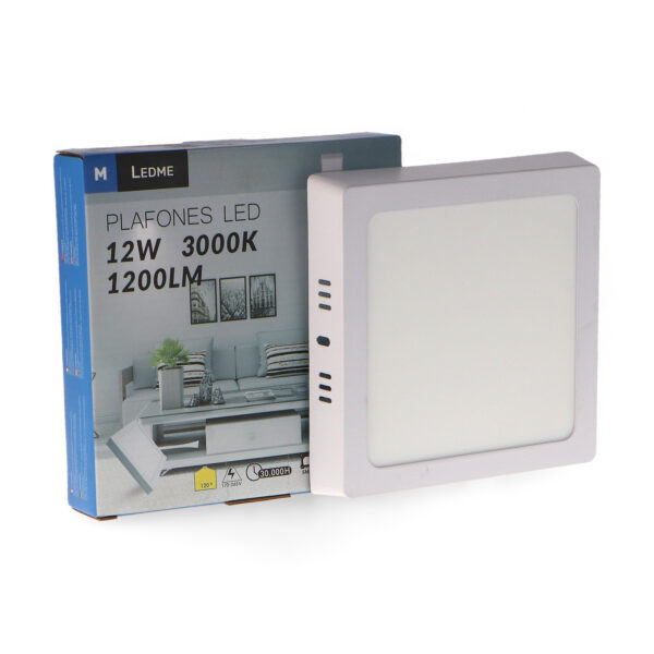 Panneau de Superficie Serie Slim Cuadrado 12W 4500K - Ledme - LM5251 – Image 3