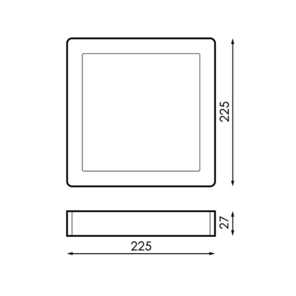 Panneau de Surface Carré Série Slim 20W 3000K - Ledme - LM5255 – Image 2