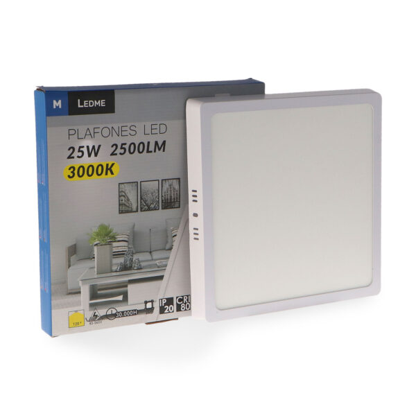 Panneau de Surface Carré Série Slim 25W 3000K - Ledme - LM5258 – Image 3