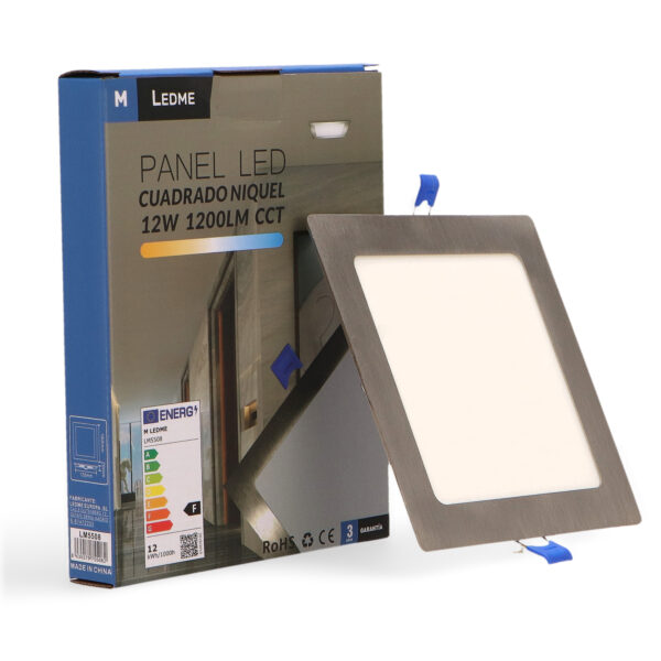 Panneau LED Carré Nickel 12W CCT - Ledme - LM5508 – Image 3