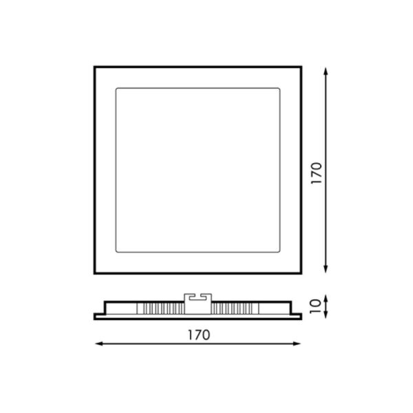 Panneau LED Carré Nickel 12W CCT - Ledme - LM5508 – Image 2