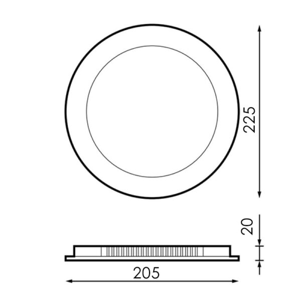 Panneau LED Circulaire Nickel 20W CCT - Ledme - LM5520 – Image 2