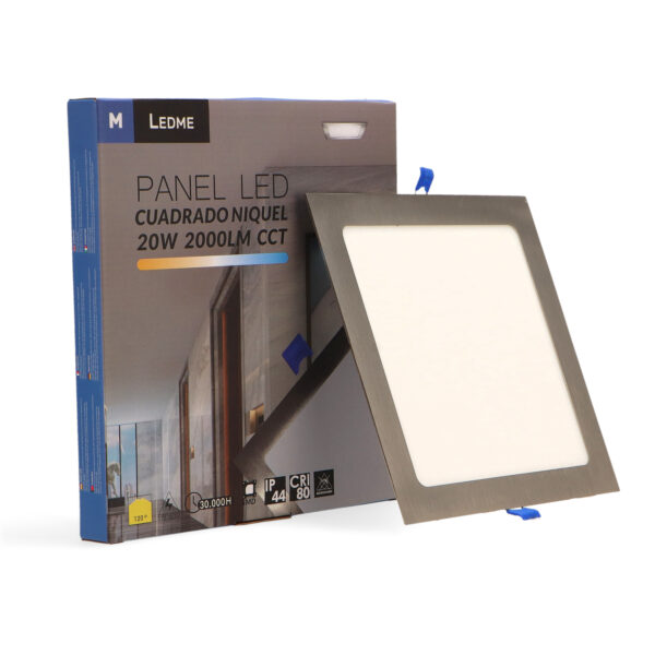 Panneau LED Carré Nickel 20W CCT - Ledme - LM5521 – Image 3