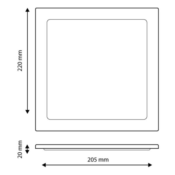 Panneau LED Carré Nickel 20W CCT - Ledme - LM5521 – Image 2