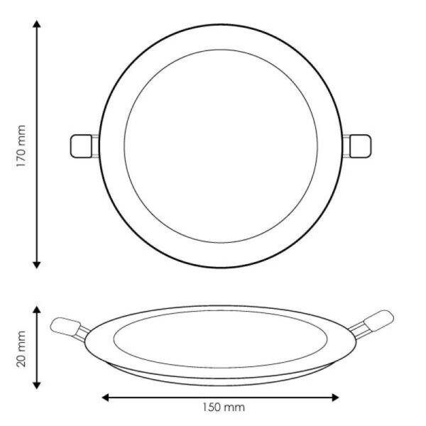 Panneau Led Circulaire Nickel 12W CCT - Ledme - LM5507 – Image 2