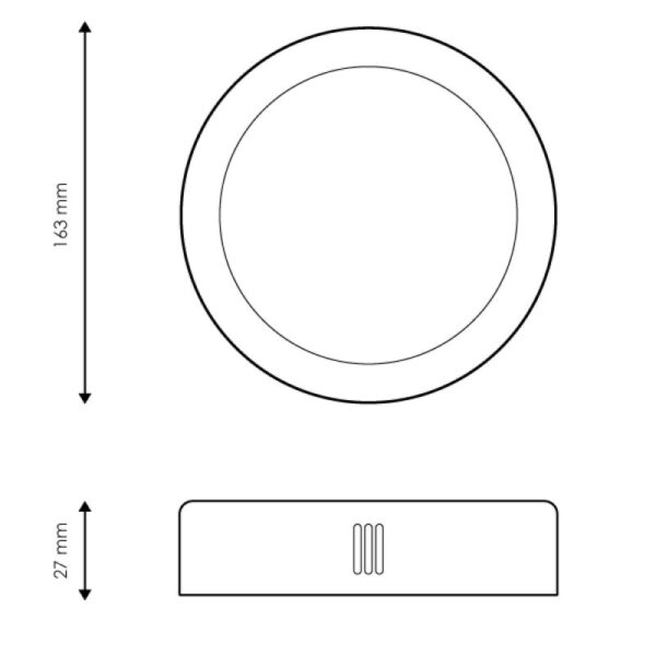 Panneau Circulaire en Surface Nickel 12W CCT - Ledme - LM5540 – Image 2