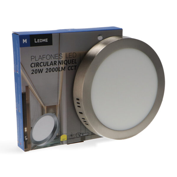 Panneau Circulaire en Surface Nickel 20W CCT - Ledme - LM5543 – Image 3