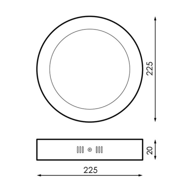 Panneau Circulaire en Surface Nickel 20W CCT - Ledme - LM5543 – Image 2