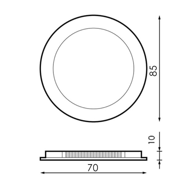 Panneau Led Circulaire Série Slim 5W 6000K - Ledme - LM5560 – Image 2