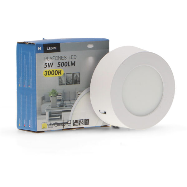 Panneau de Superficie Série Slim Circulaire 5W 6000K - Ledme - LM5564 – Image 3