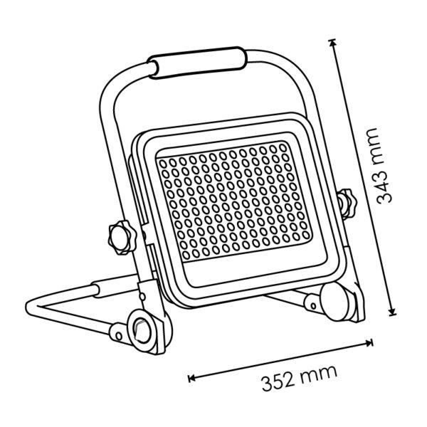 Projecteur LED portable avec batterie Laptop 50W - Ledme - LM6033 – Image 2
