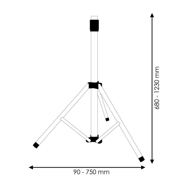Trépied télescopique portable - Ledme - LM6034 – Image 2