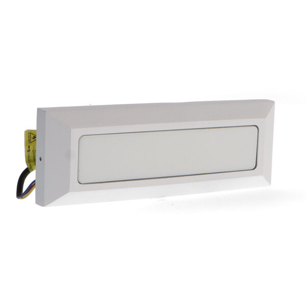 Balise de Surface Led Murale Longue Rectangulaire Blanche 5W IP54 3000K - Ledme - LM6104 – Image 4