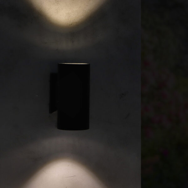 Applique LED Tube Noir 2X3W IP54 3000K - Ledme - LM6179 – Image 3