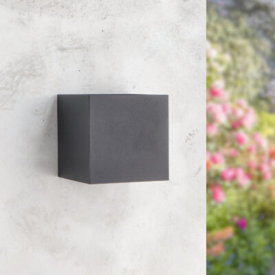 Applique LED Cube Noire 12W IP54 CCT - Ledme - LM6184