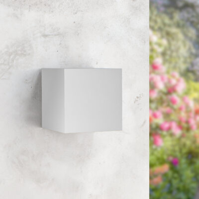 Applique LED Cube Blanche 12W IP54 CCT - Ledme - LM6183