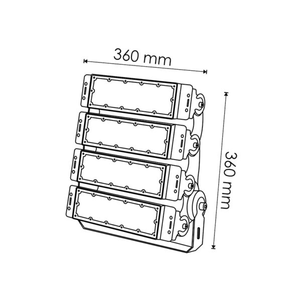 Foco Modulaire LED Premium 200W 5000K - Ledme - LM6244 – Image 2
