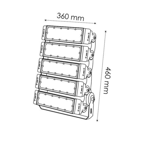 Foco Modulaire LED Premium 250W 5000K - Ledme - LM6246 – Image 2