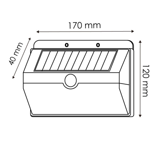 Applique LED Solaire Solaire avec Capteur Mouvement 4500K - Ledme - LM6432 – Image 2