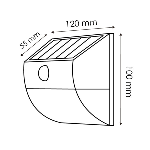 Applique LED Solaire Mus avec Capteur Mouvement 4500K - Ledme - LM6434 – Image 2