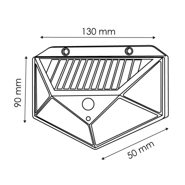 Applique murale solaire LED Mustang avec détecteur de mouvement 4500K - Ledme - LM6437 – Image 2