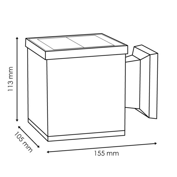 Applique murale LED solaire Jano 4500K - Ledme - LM6439 – Image 2