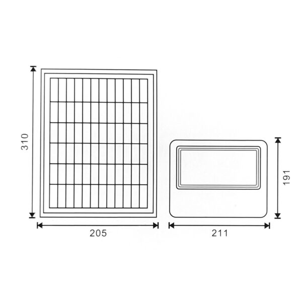 Projecteur LED Solaire Milan 100W 6000K - Ledme - LM6503 – Image 2