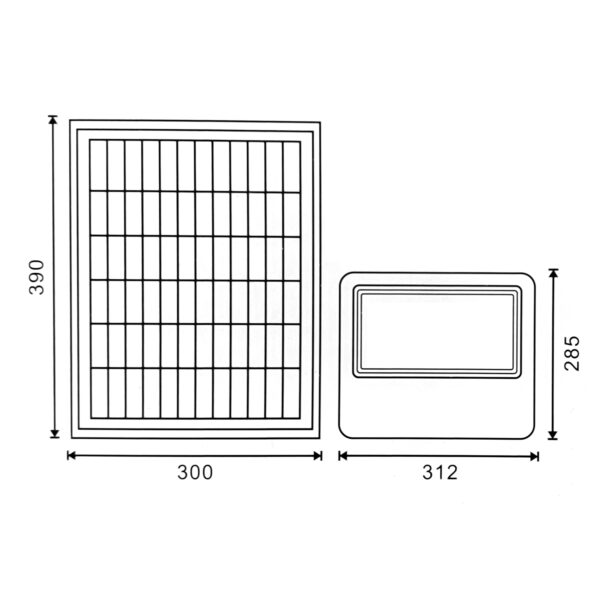 Projecteur LED Solaire Milan 200W 6000K - Ledme - LM6507 – Image 2