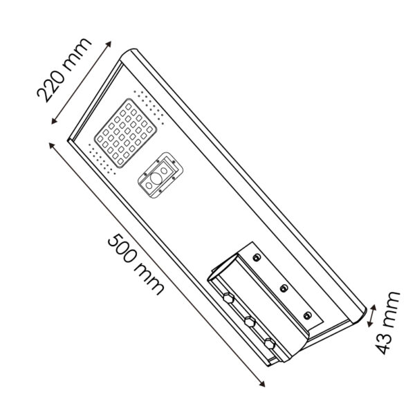 Lampadaire Solaire Led Light Pro pour Éclairage Public 50W - DSC 6000K - Ledme - LM6529 – Image 2
