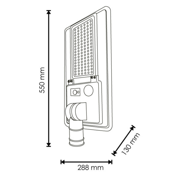 Solights a mené le lampadaire solaire pour l'éclairage public 100W 4000K - Ledme - LM6540 – Image 2