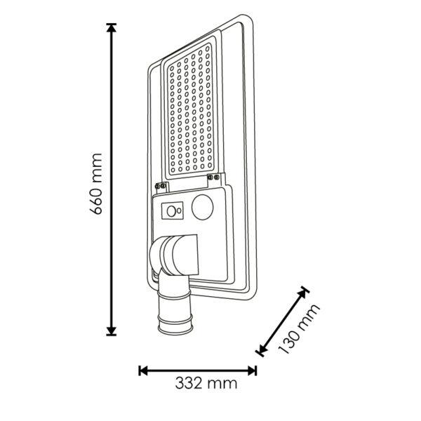 Solights a mené le lampadaire solaire pour l'éclairage public 200W 4000K - Ledme - LM6544 – Image 2