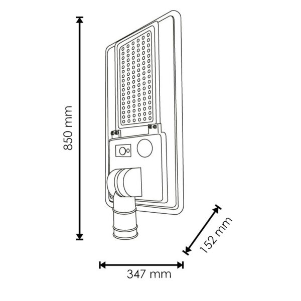 Solights a mené le lampadaire solaire pour l'éclairage public 300W 4000K - Ledme - LM6547 – Image 2