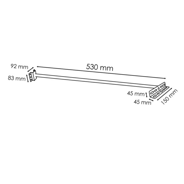 Support pour projecteurs LED 530 mm - Ledme - LM6654 – Image 2