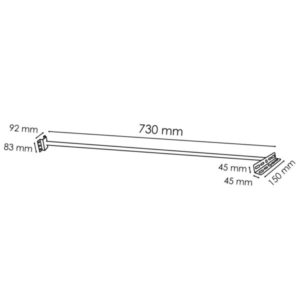 Support pour projecteurs LED 730 mm - Ledme - LM6656 – Image 2